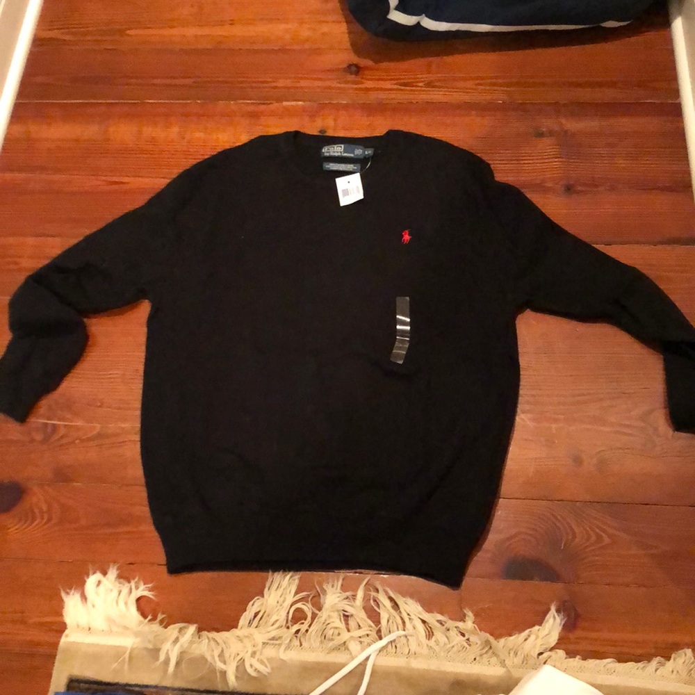 Ralph Lauren Polo Black Sweater - New with Tags - Size Large
